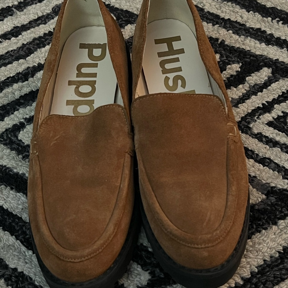 Hush Puppies Tan Suede Men's Slip-Ons - Picture 4 of 4